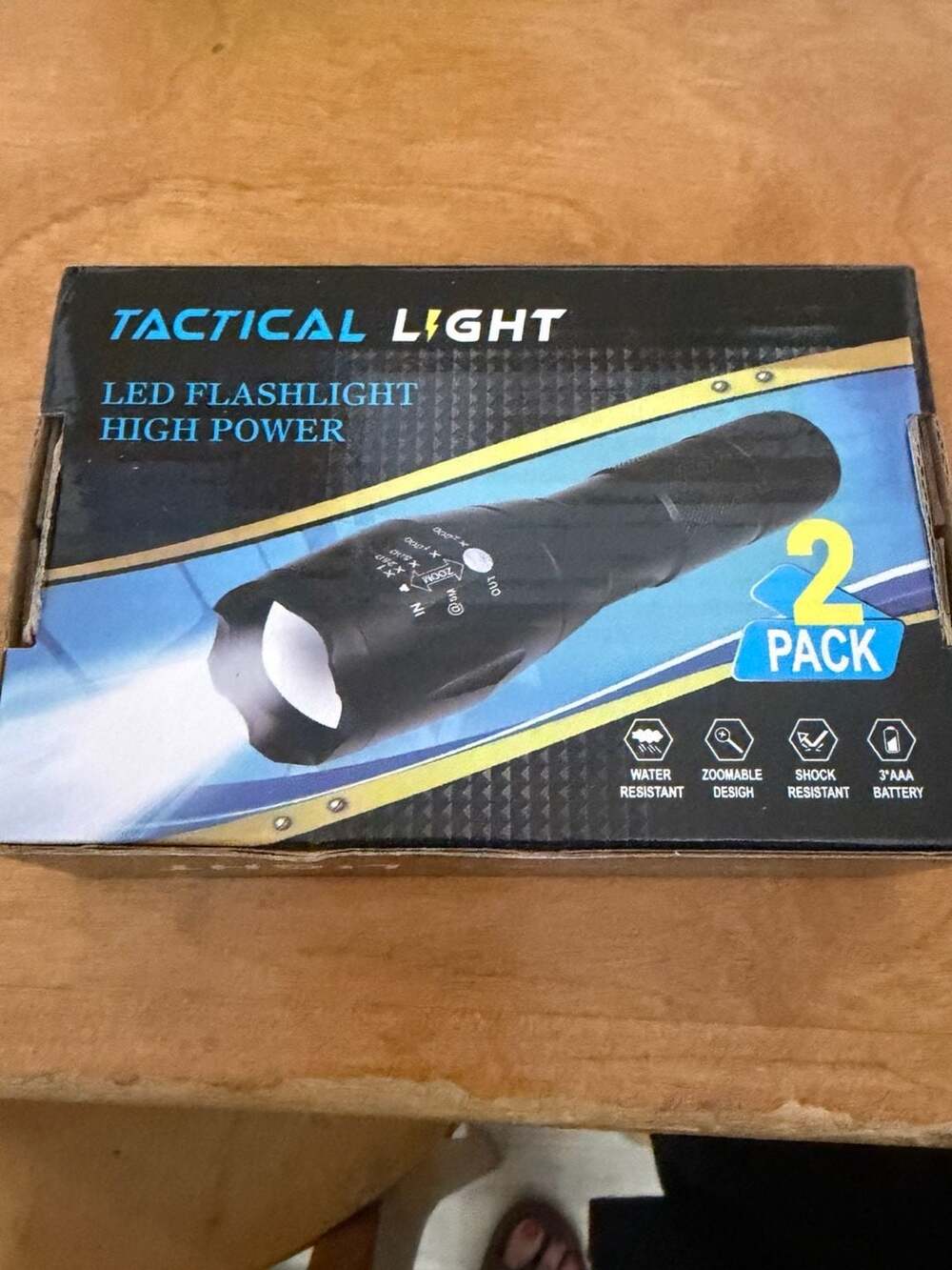 Tactical Light LED Flashlight High Power 2 Pack